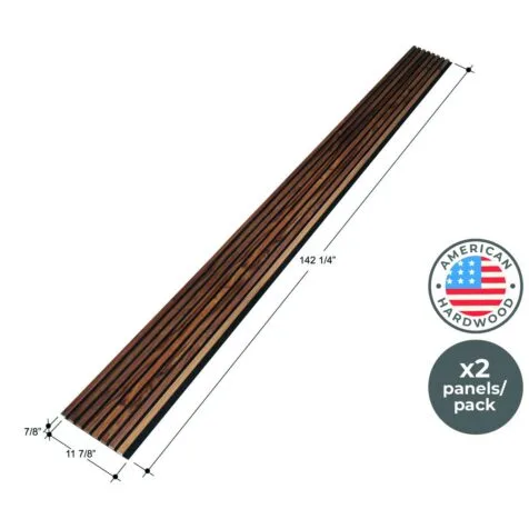 Walnut slat panels, 100% American walnut wood wall panels size
