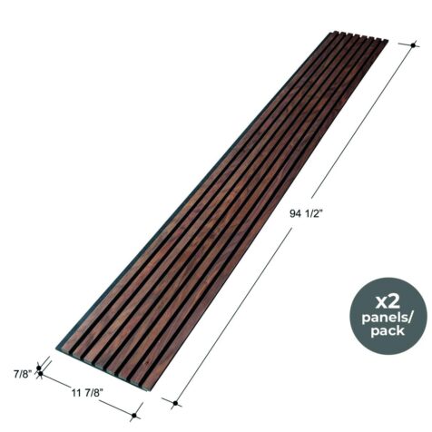 Walnut veneer slat wall panel size