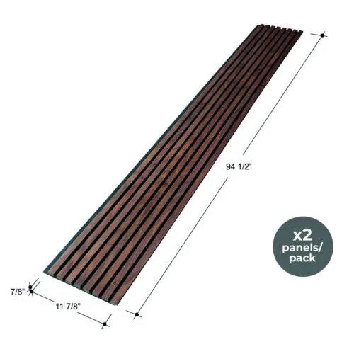 Walnut veneer slat wall panel size