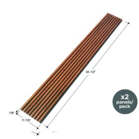 Montevideo Full Height Wood Slat Wall Panels 5