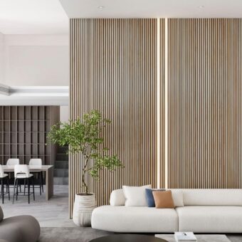 White Ash Extra Long Wood Slat Wall Panels