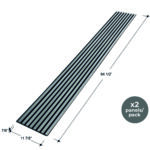 Wood Veneer slat wall panels size