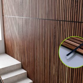 Black Metal Edge Trim for Wood Slat Wall Panels 5