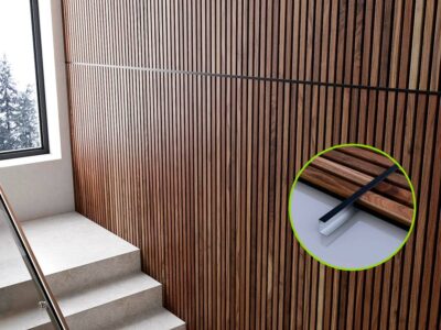 Walnut Full Height Wood Slat Wall Panels 11