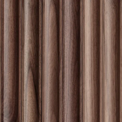 1.Walnut Concave Tambour wood Panels