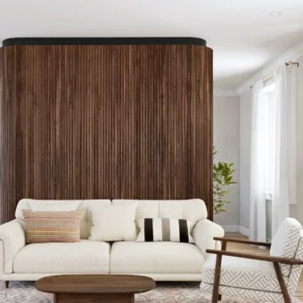 Walnut Concave Tambour Wood Panels