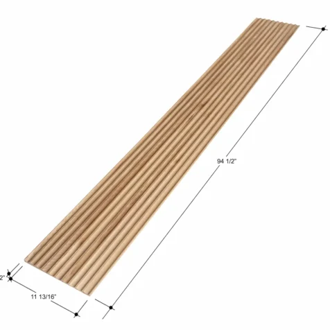 3.White Ash Concave Tambour wood Panels
