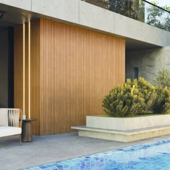 White Oak Exterior Slat Wall Panels