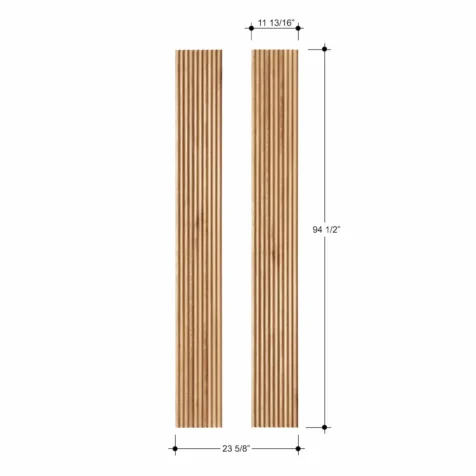 6.White Ash Concave Tambour wood Panels