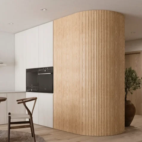 9.White Ash Concave Tambour wood Panels
