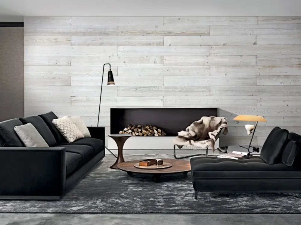 Stone Fireplace Wall